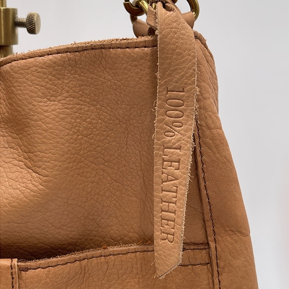 American Leather Co. Shoulder Bag - Caramel Brown 100% Leather - Double Straps - Picture 5 of 16